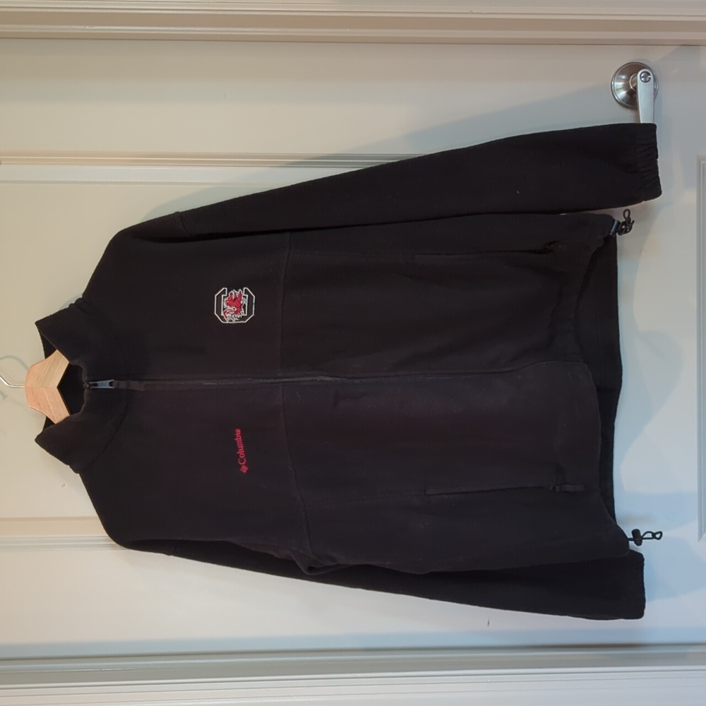 Columbia Zip Fleece Jacket Mens Large South Carolina Gamecocks College Sports